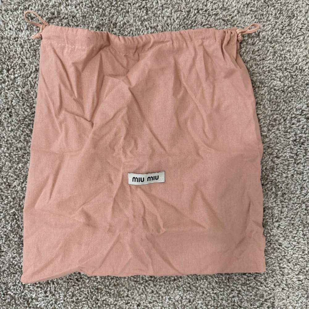 Pack of small Miu Miu, mini and Large Gucci, Extra Large Louis Vuitton dust bags